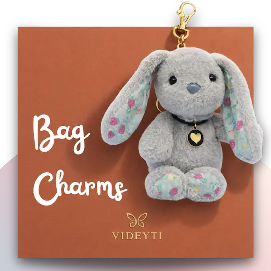 Cute bag charm accessory for handbags and totes