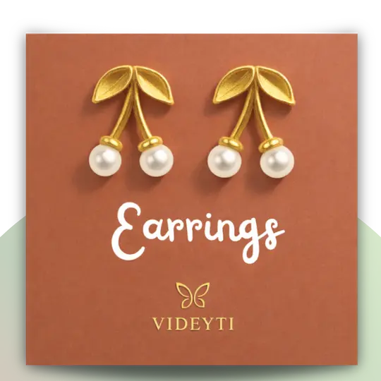 Artificial earrings for women in modern and Korean style