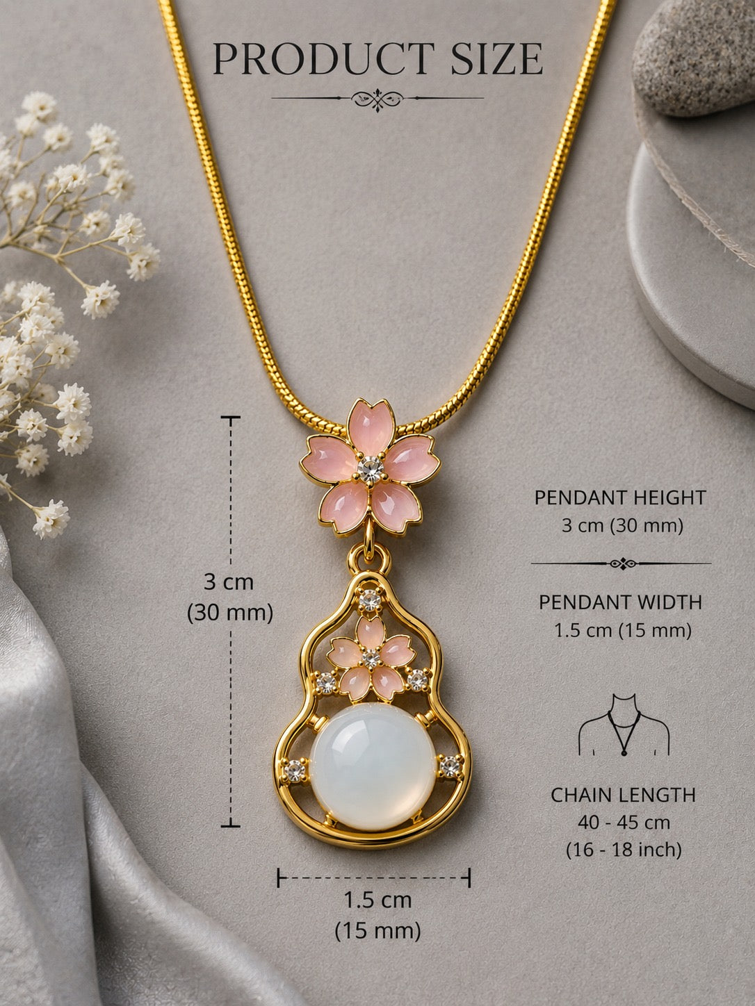 Blossom Pearl Drop Pendant Necklace