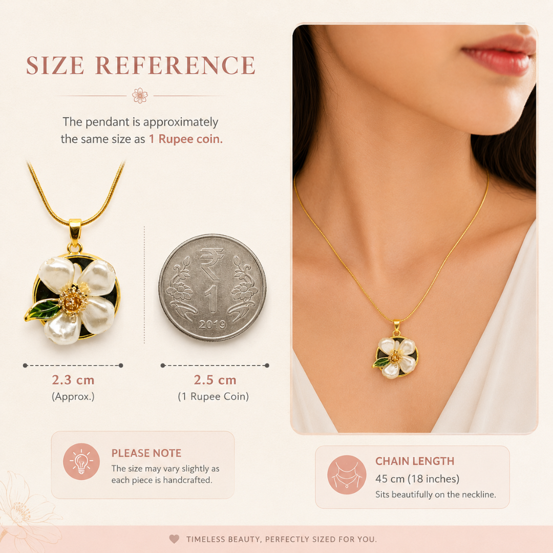 Pearl Blossom Gold Pendant Necklace