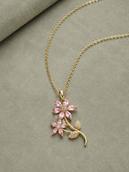 Blush Bloom Floral Pendant Necklace