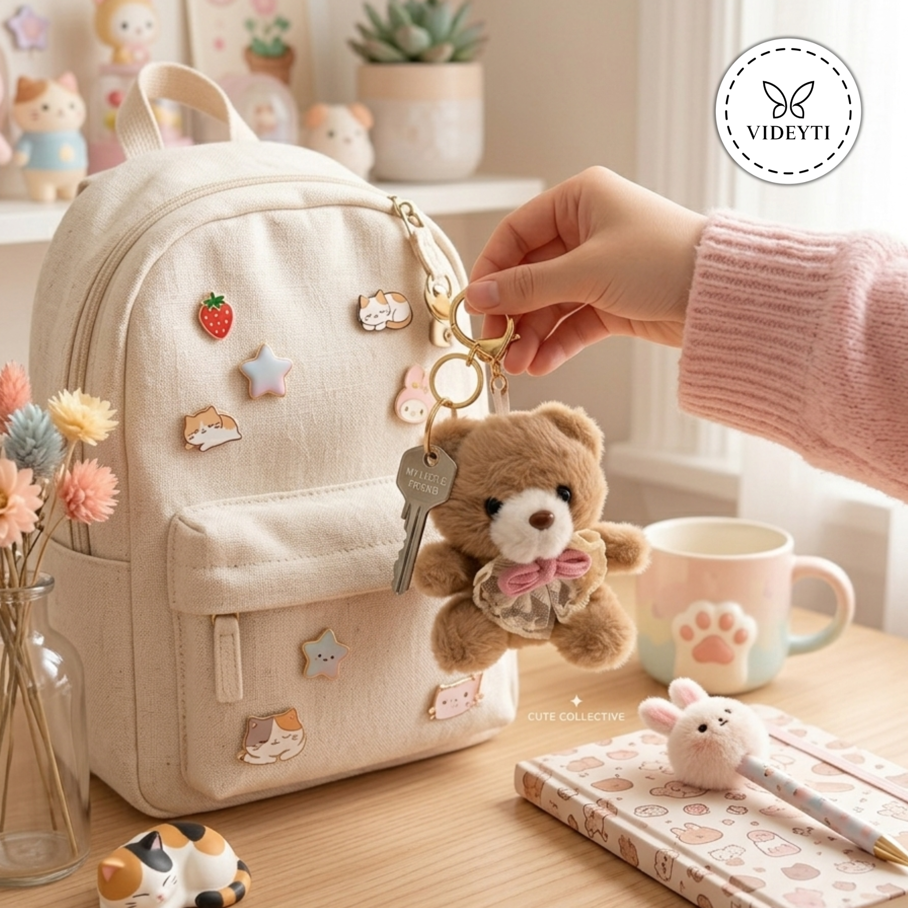 Toffee Teddy Cute Plush Bear Bag Charm