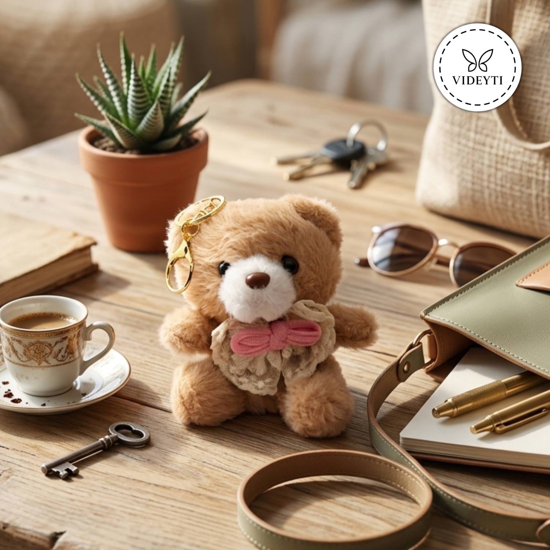 Toffee Teddy Cute Plush Bear Bag Charm