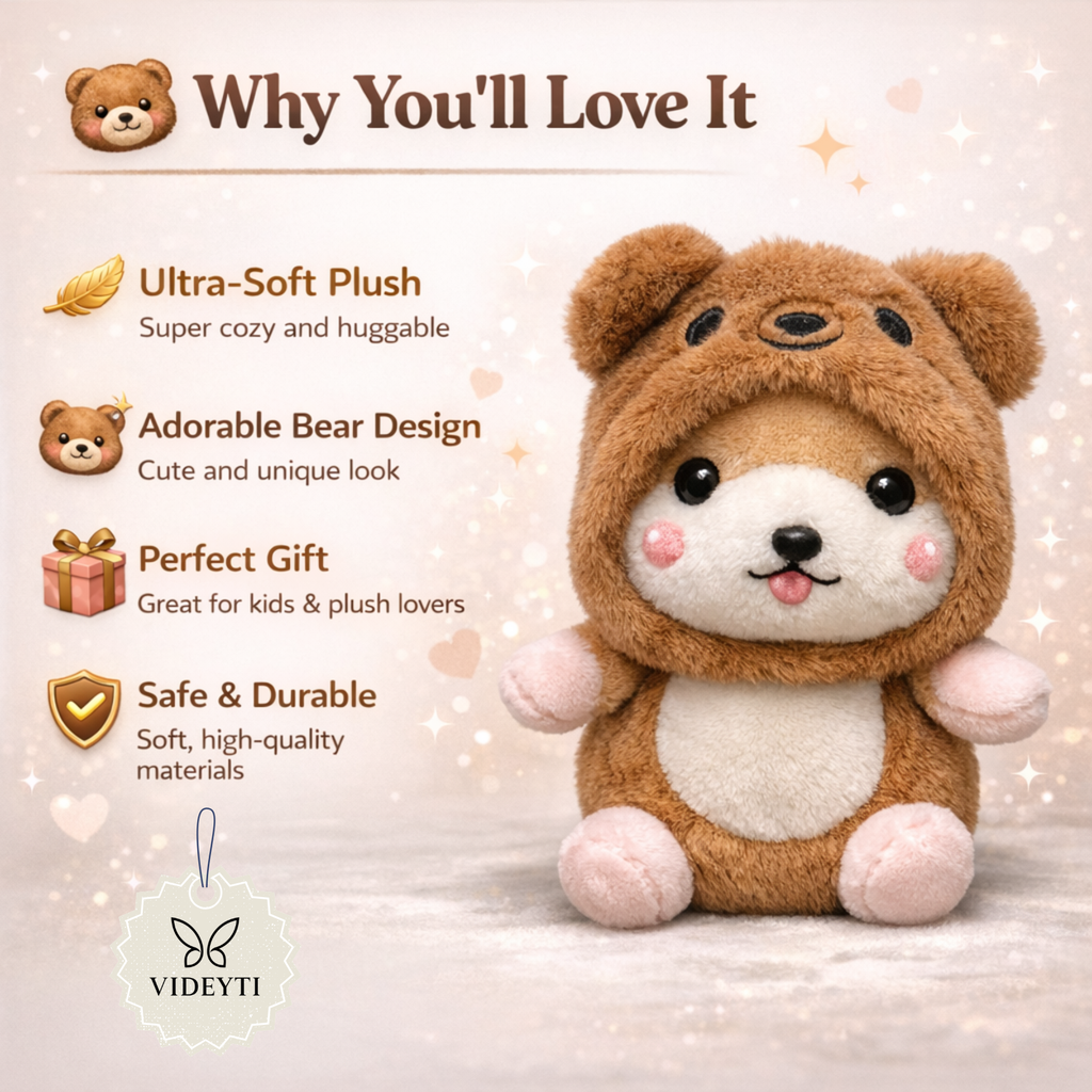 Kawaii Shiba Plush Keychain with Animal Costume