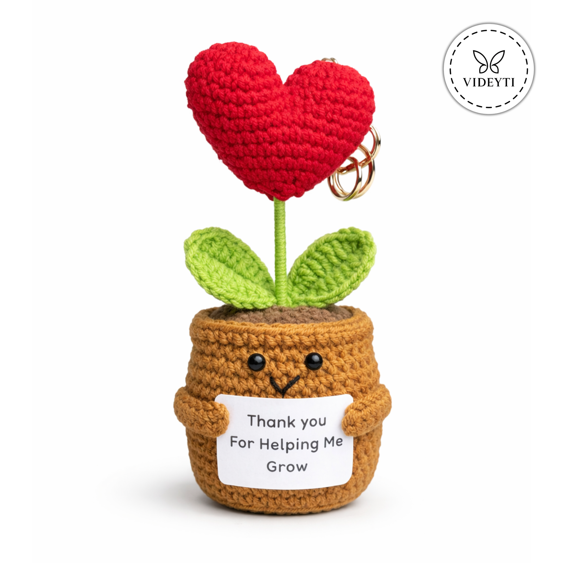 Handmade Crochet Heart Plant