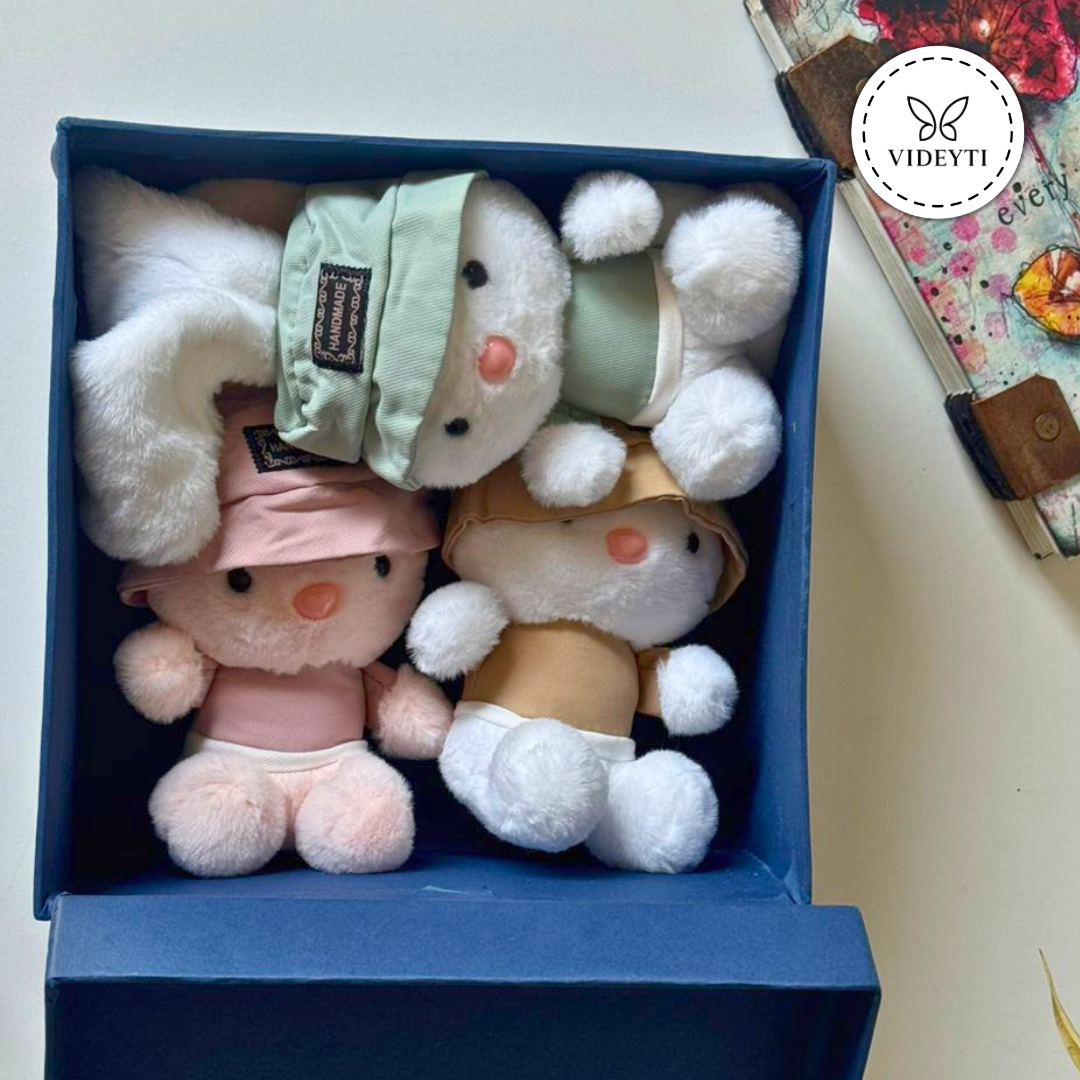 Cute Handmade Bunny Plush Keychain