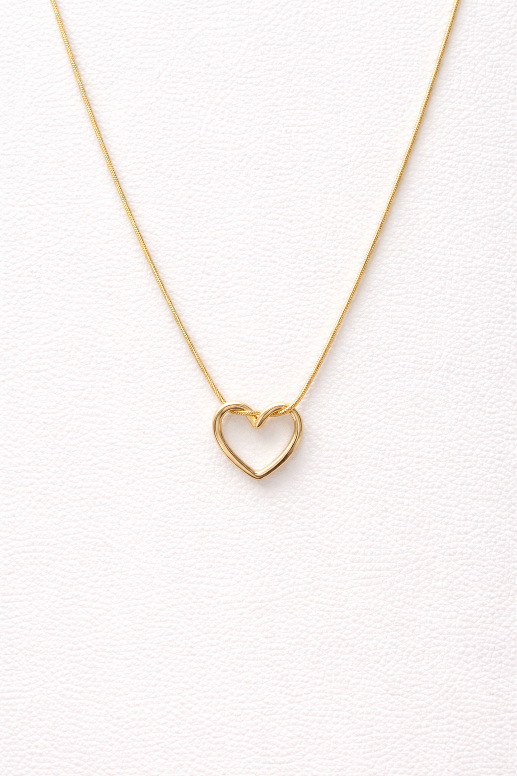 Open Heart Gold-Tone Pendant Necklace