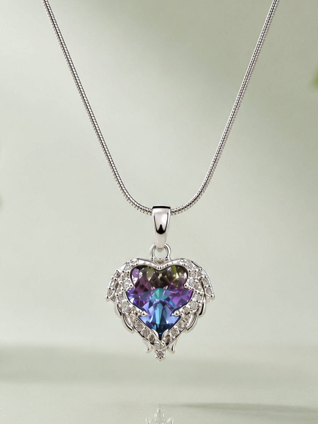 Crystal Heart Pendant Necklace