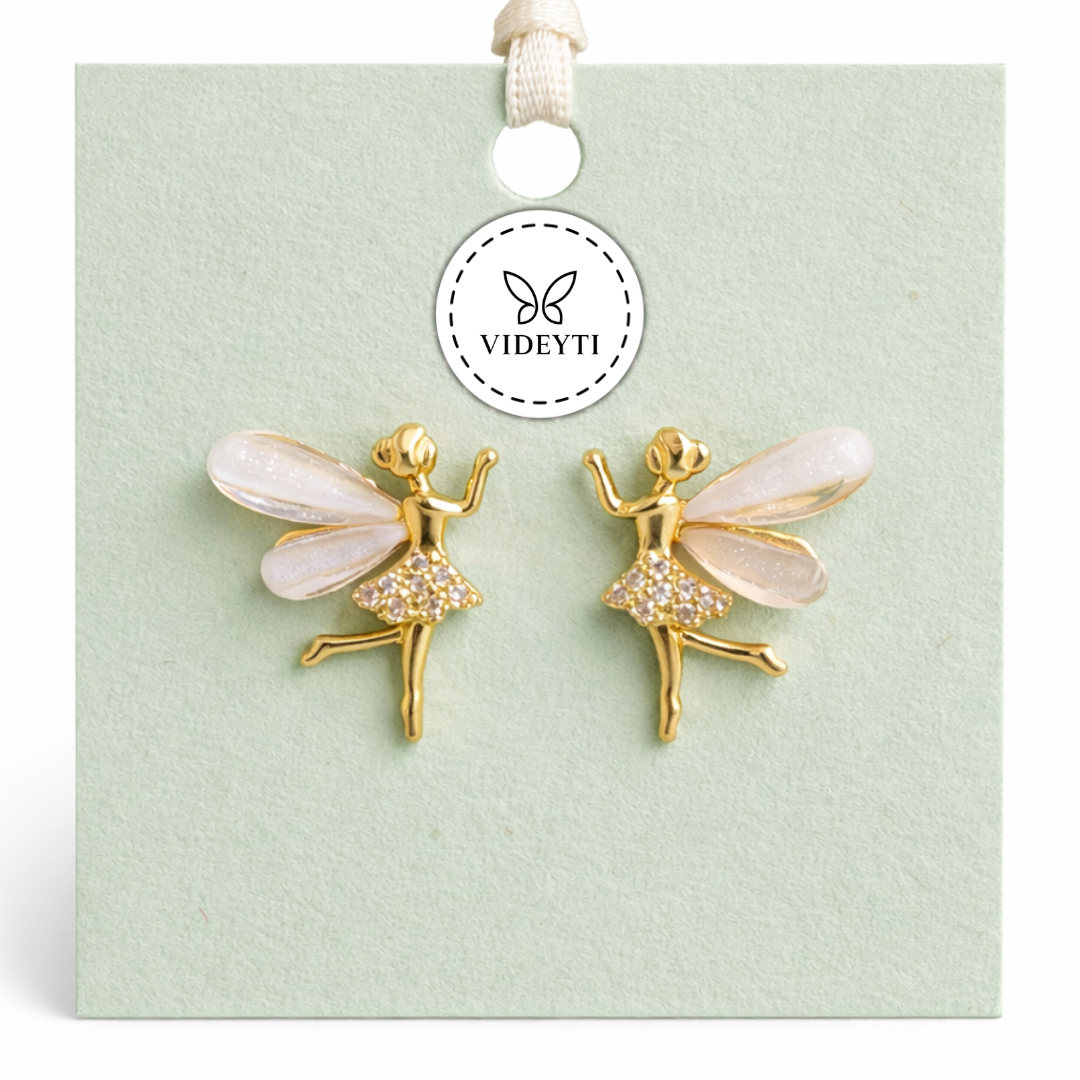 Golden Fairy Stud Earrings