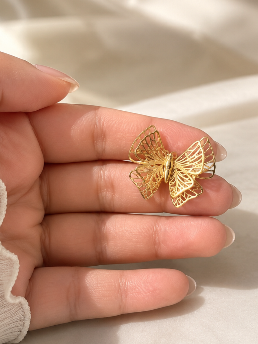 Golden Butterfly Statement Ring