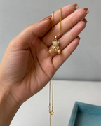 Crystal Teddy Bear Pendant Necklace