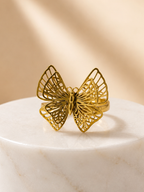 Golden Butterfly Statement Ring