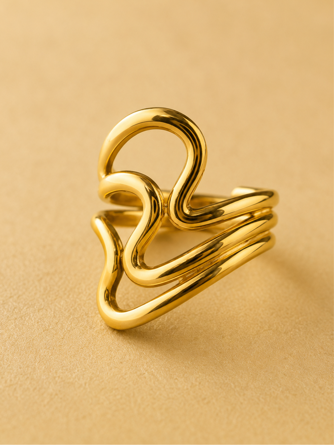 Elysian Curve Sculptural Ring