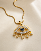 Evil Eye Crystal Pendant Necklace