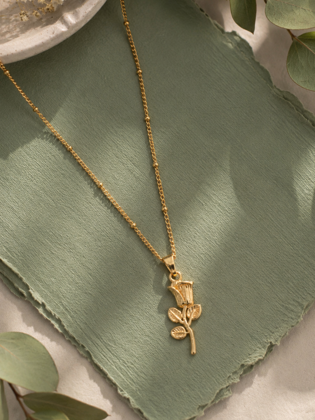 Rose Pendant Necklace | Elegant Minimal Floral Jewelry
