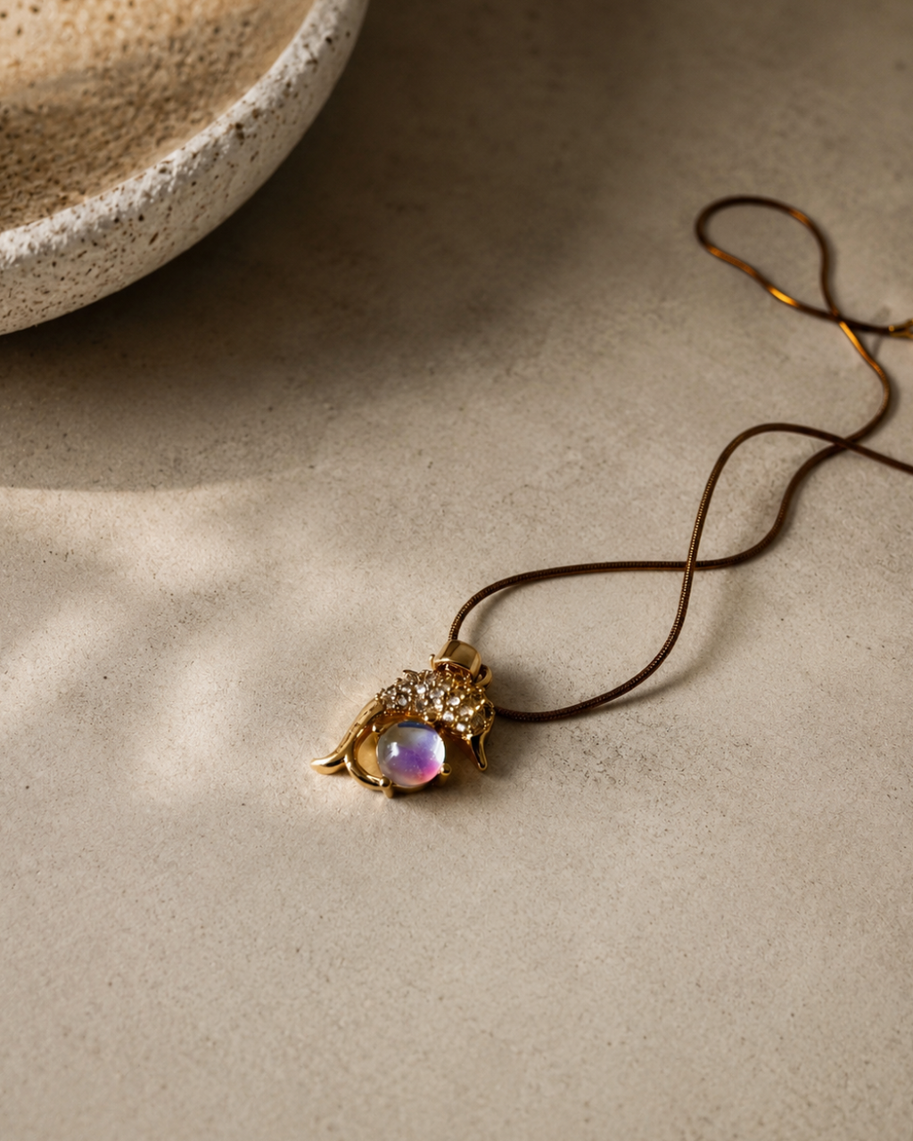 Dolphin Crystal Pendant Necklace