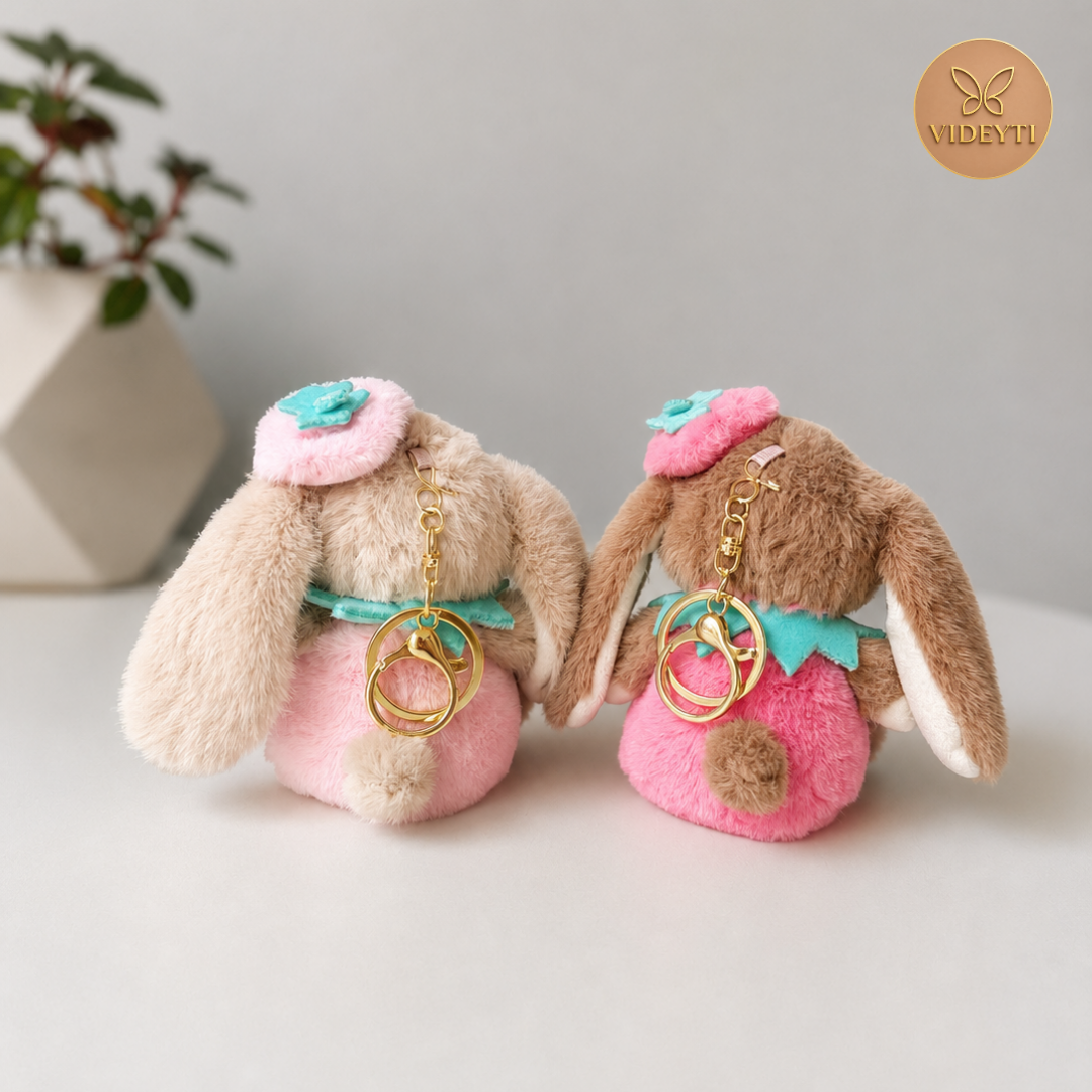 Cute Plush Bunny Bag Charm