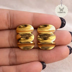 Gold-tone sculpted stud earrings