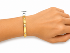 Elegant Gold-Tone Crystal Bangle Bracelet for Women