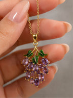 Amethyst Grape Vine Pendant Necklace