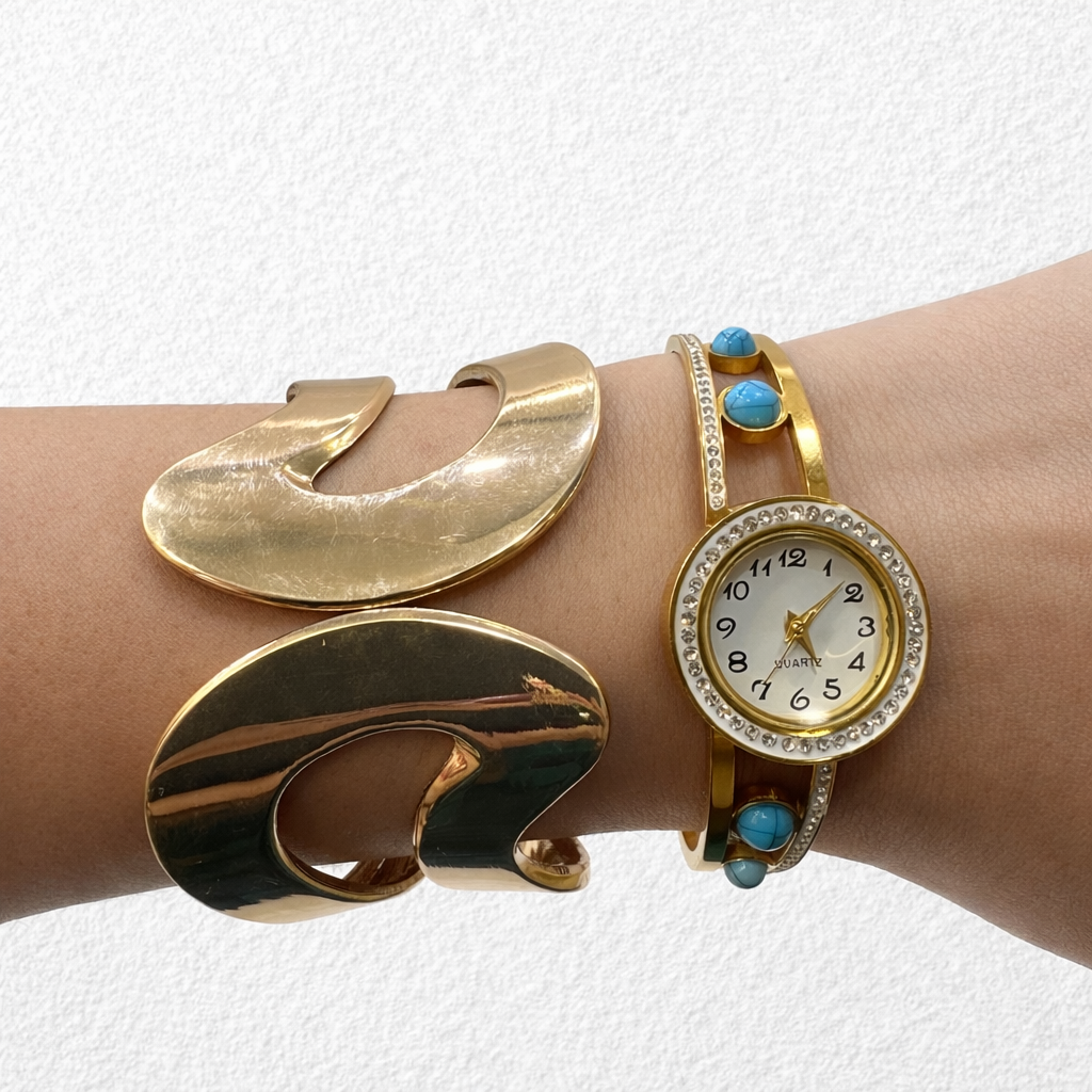 Golden Tide Watch & Cuff Set