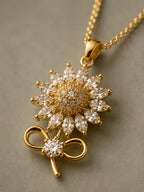 Bloom Crystal Flower Pendant Necklace