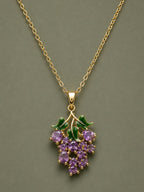 Amethyst Grape Vine Pendant Necklace
