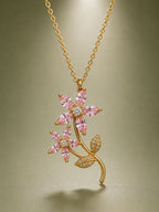 Blush Bloom Floral Pendant Necklace