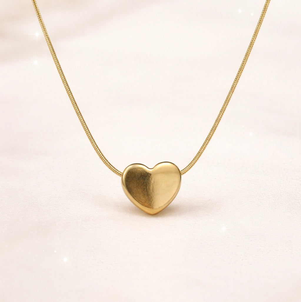 Classic Gold Heart Pendant Necklace