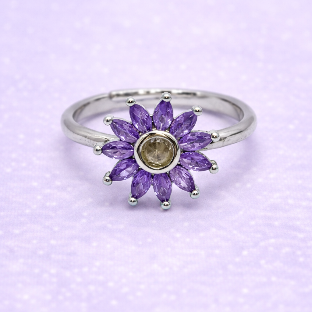 Sterling Silver Floral Statement Ring