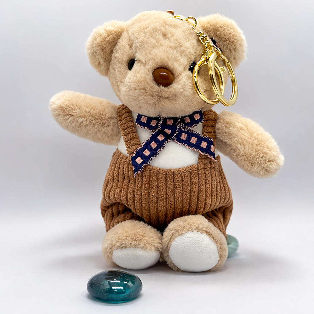 Oliver Bluebow Teddy Keychain