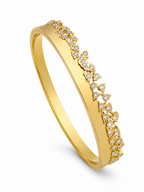 Golden Crystal Arc Bangle
