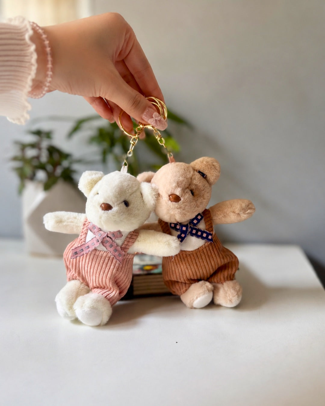 Twin Teddy Charm Duo