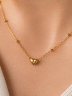 Mini Gold Heart Pendant Necklace