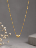 Mini Gold Heart Pendant Necklace