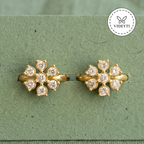Clarisse Gold-Tone Crystal Cluster Stud Earrings