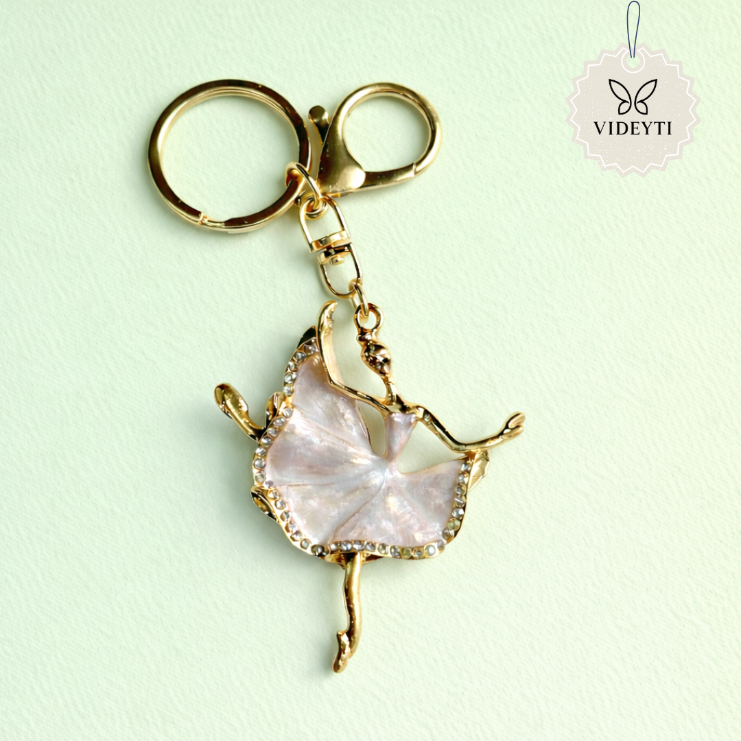 Gold Ballerina Keychain