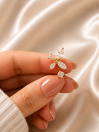 Golden Flutter Adjustable Butterfly Ring