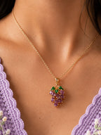 Amethyst Grape Vine Pendant Necklace